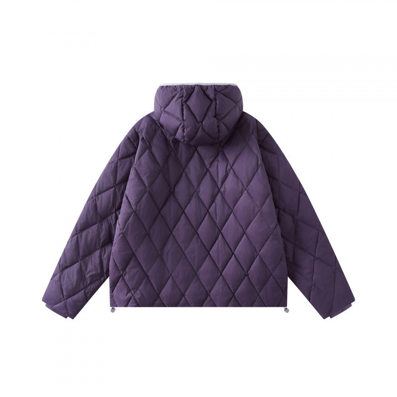 Damen Quilt-Steppjacke mit Kapuze, Diamantsteppung und verstellbarem Saum Echo Archiv