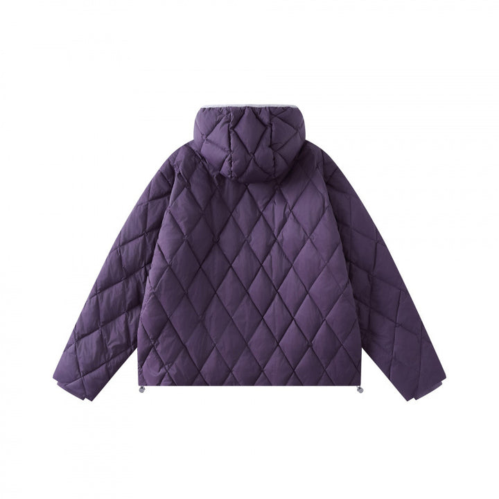 Damen Quilt-Steppjacke mit Kapuze, Diamantsteppung und verstellbarem Saum Echo Archiv
