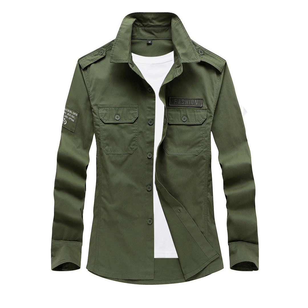 Herren Modische Hemdjacke mit praktischen Taschen Echo Archiv