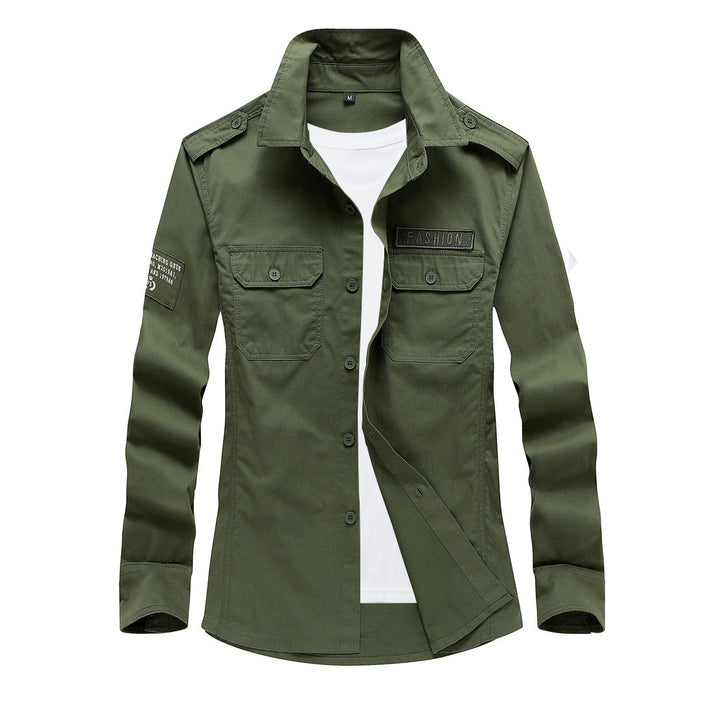 Herren Modische Hemdjacke mit praktischen Taschen Echo Archiv
