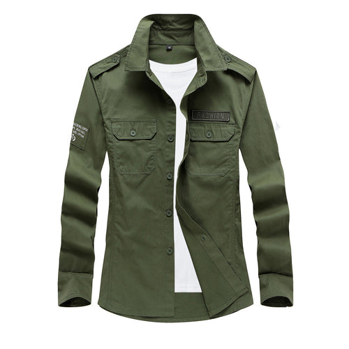 Herren Modische Hemdjacke mit praktischen Taschen Echo Archiv
