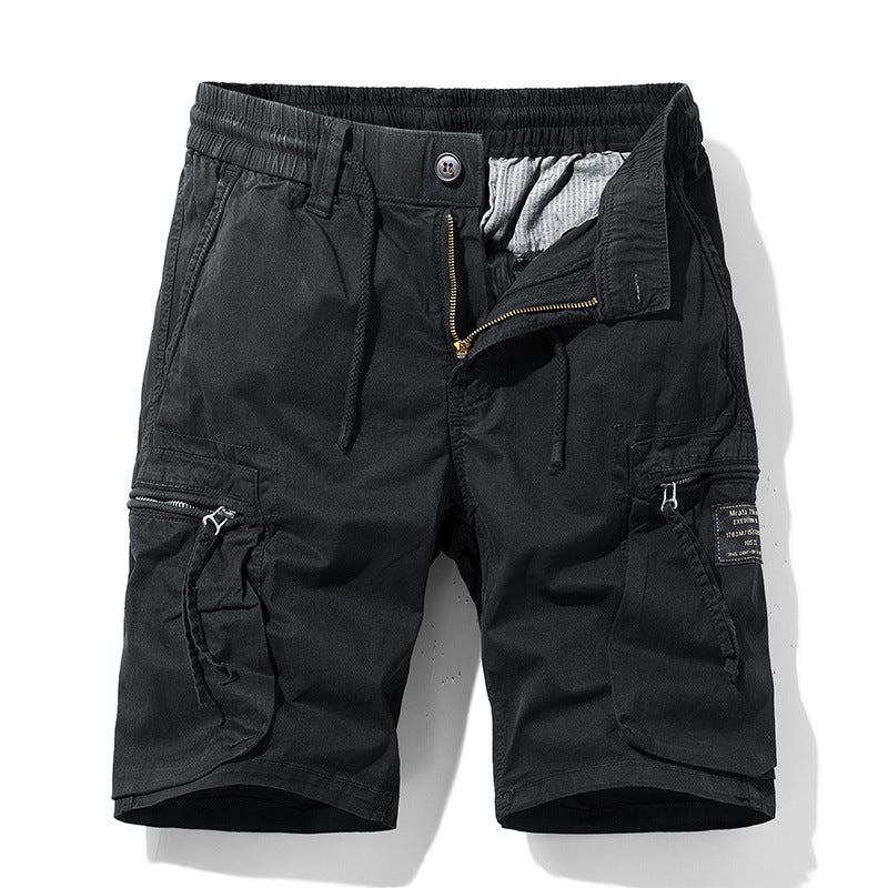 Herren strapazierfähige Cargo-Shorts mit elastischem Bund und multifunktionalen Taschen Echoarchiv