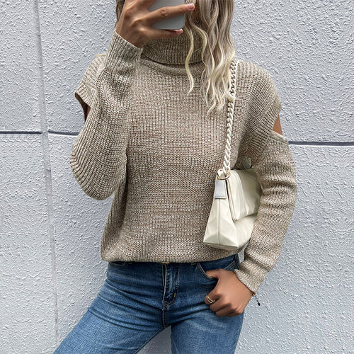Damen Lässiger Strickpullover mit Cut-Out-Ärmeln Echo Archiv