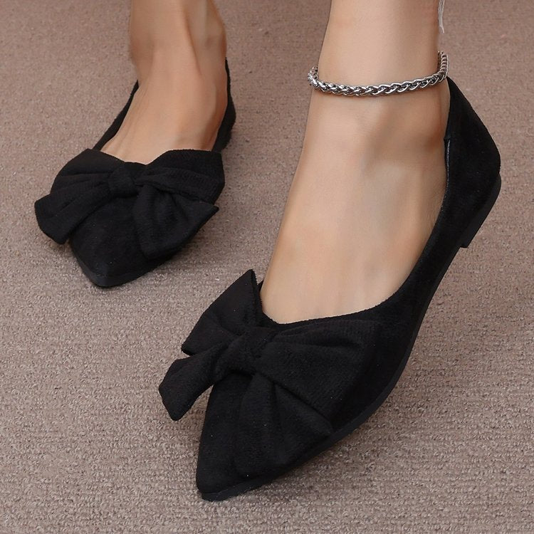 Damen nan spitze Ballerina-Slipper mit dekorativer Schleife und gepolstertem Komfortfußbett Echo Archiv