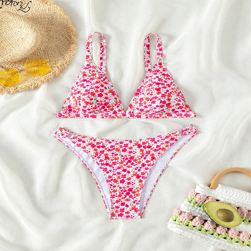 Damen Triangel-Bikini mit romantischem Blumenmuster Echo Archiv