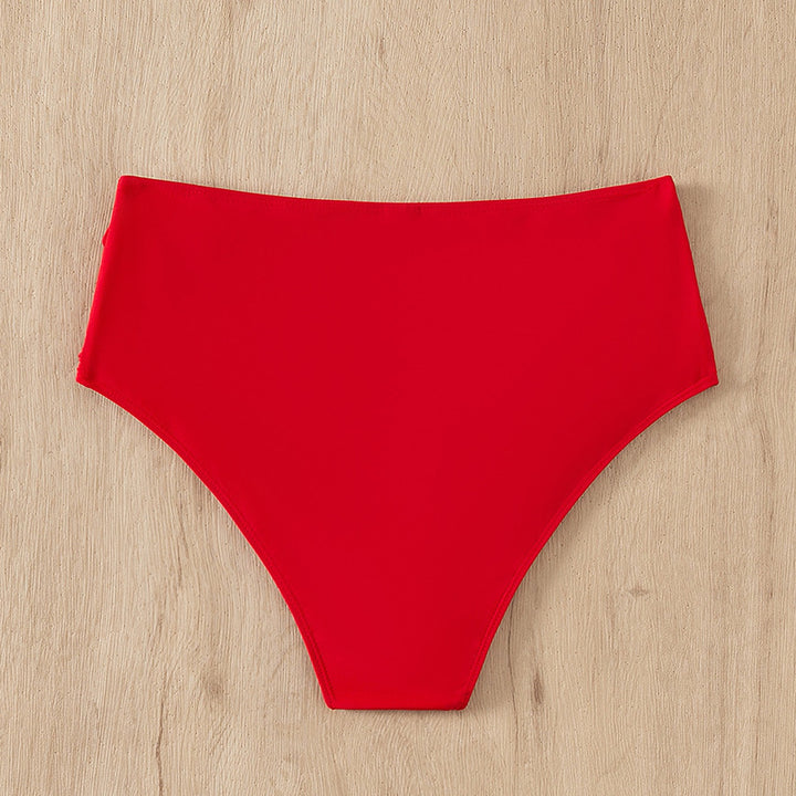 Damen Hohe Taille Bikinihose mit Rüschendesign Echo Archiv