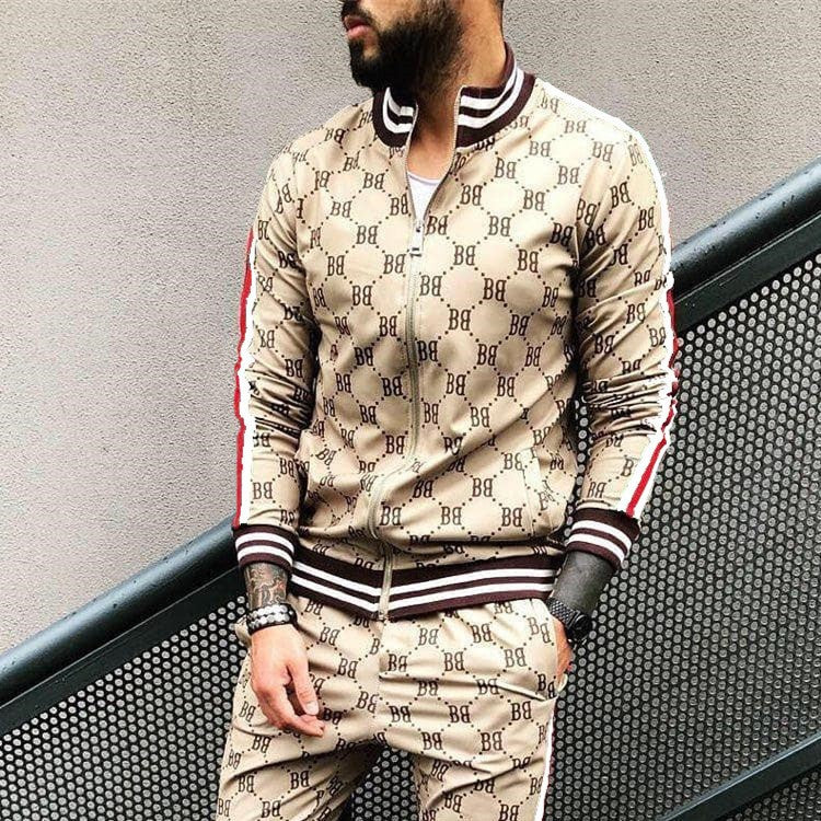 Herren modisches Tracksuit mit grafischem Druck Echoarchiv