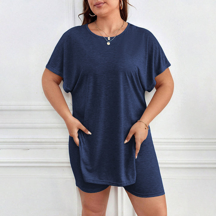Damen bequemer Lounge-Set mit T-Shirt und Shorts Echo Archiv