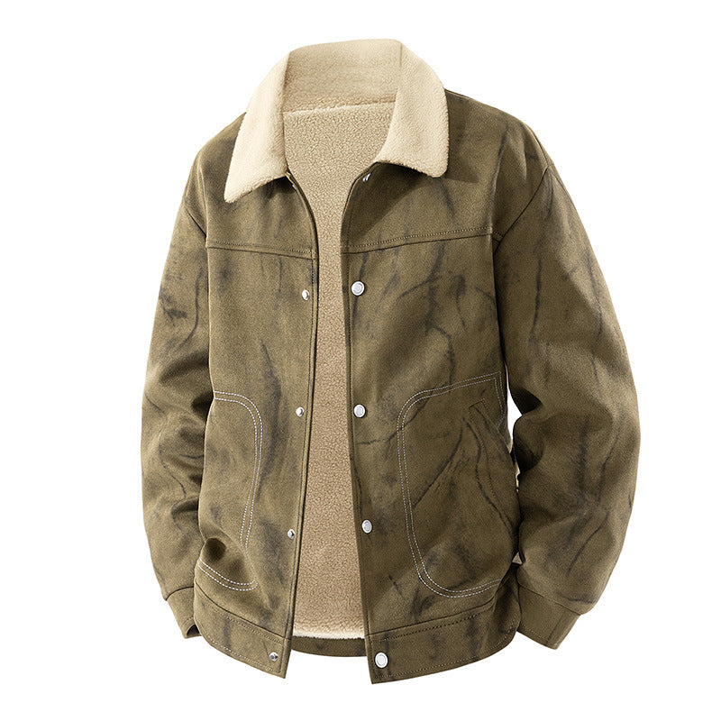 Herren Lässige Jeansjacke mit warmem Futter Echo Archiv