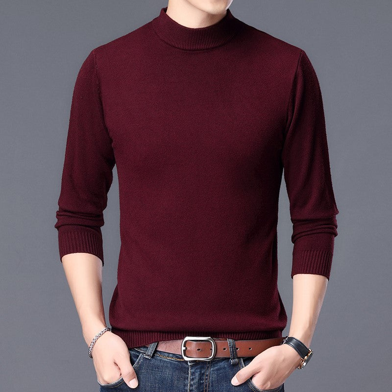 Herren Hochwertiger Rollkragenpullover aus feinem Strick Echoarchiv