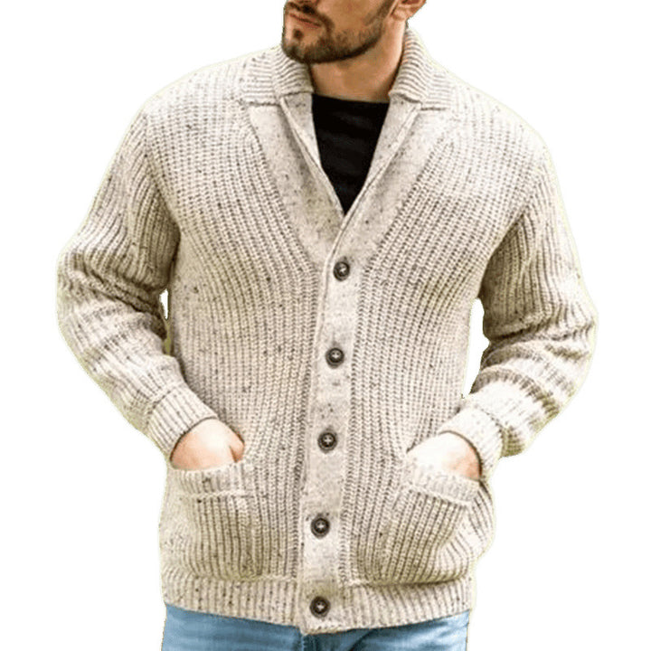 Herren Strickjacke mit modernem Schnitt und praktischen Taschen Echoarchiv