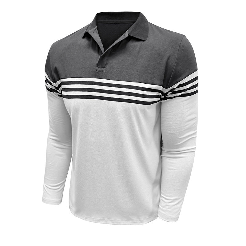 Herren Poloshirt mit modischem Streifenmix und hochwertigem Baumwollmaterial Echoarchiv