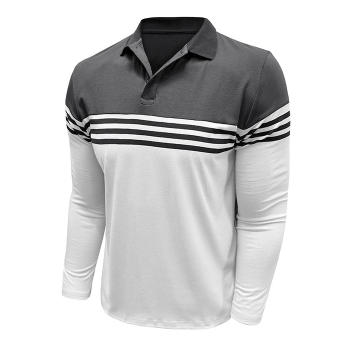 Herren Poloshirt mit modischem Streifenmix und hochwertigem Baumwollmaterial Echoarchiv