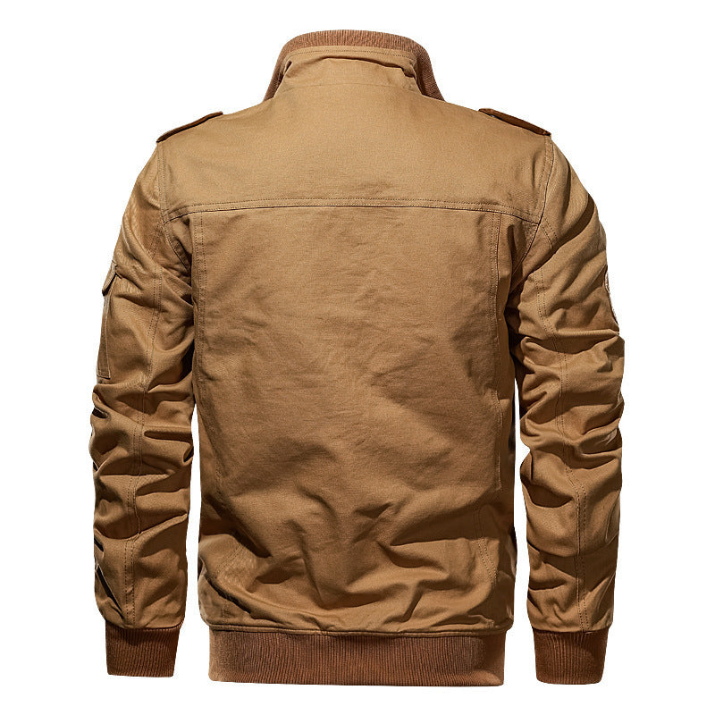 Herren Robust-Canvas Fliegerblouson mit Utility‑Taschen und Strickbündchen Echo Archiv