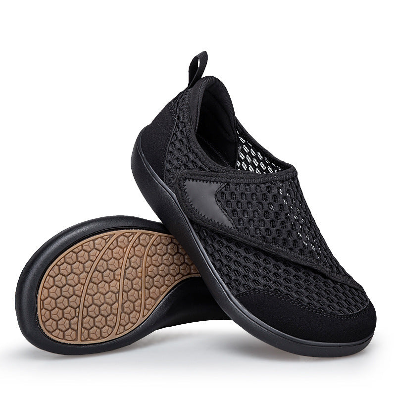 Unisex nan atmungsaktiver Netz-Slipper mit verstellbarem Klettverschluss und viskoelastischem Fußbett Echo Archiv