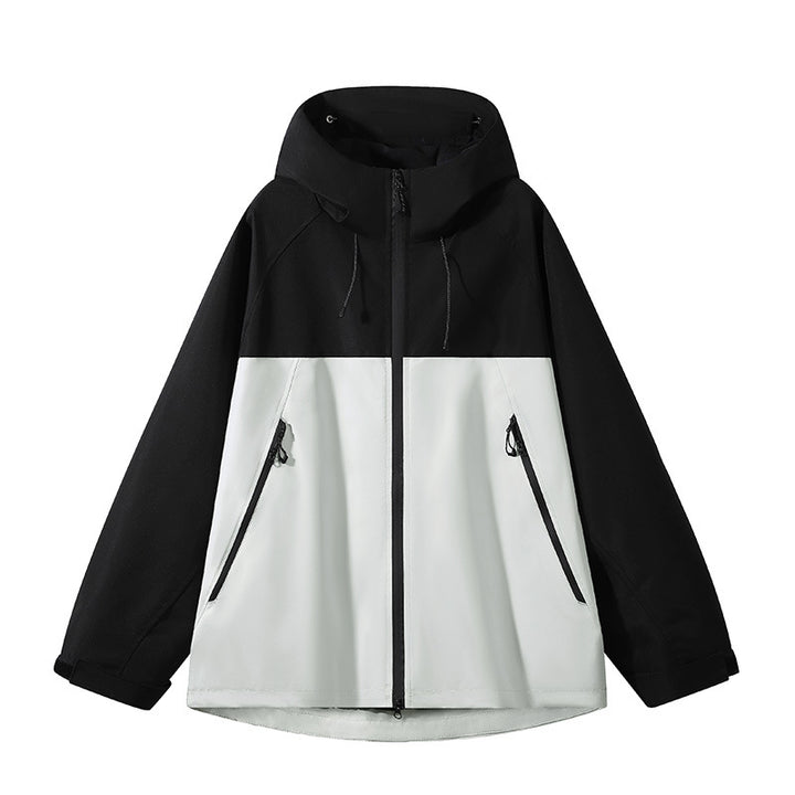 Herren elastische Softshell-Hoodie-Jacke mit ergonomischem Raglan-Schnitt, Zwei-Wege-Reißverschluss und verstellbaren Klettmanschetten – Cavarno