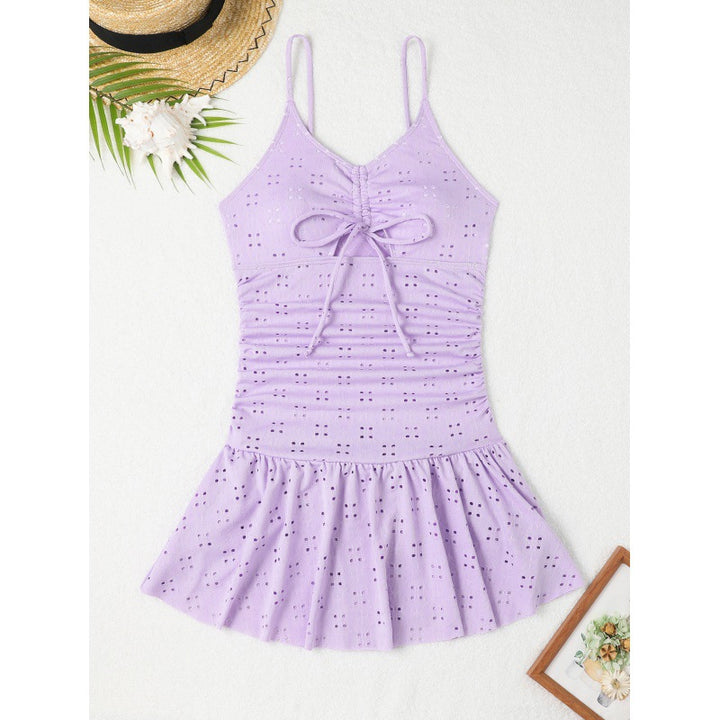 Damen Badekleid mit Rüsche und verstellbarem Schnürdetail Echo Archiv