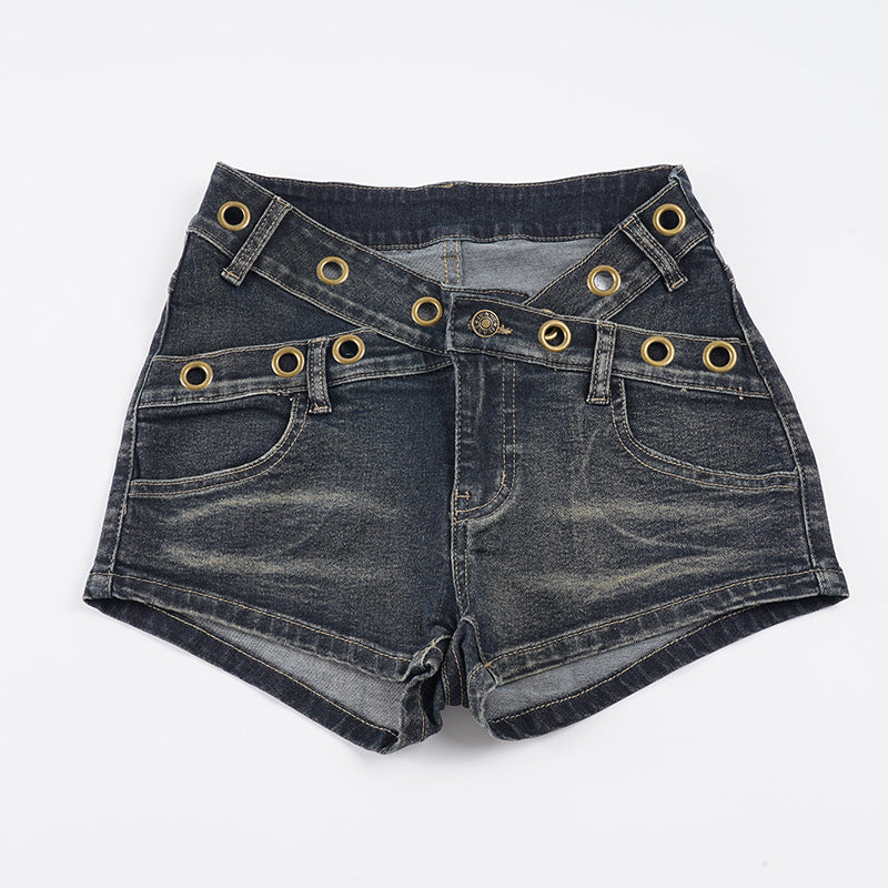 Damen Flared Jeans mit einzigartigen Knopfdetails und raffinierten Applikationen Echo Archiv