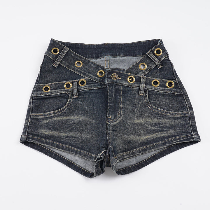 Damen Flared Jeans mit einzigartigen Knopfdetails und raffinierten Applikationen Echo Archiv