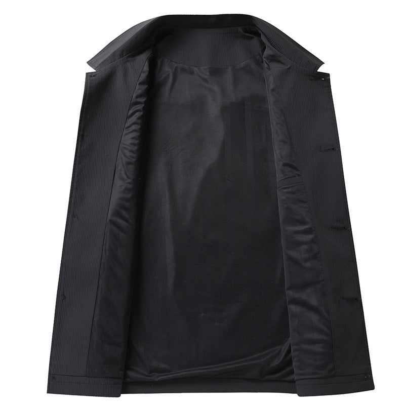 Herren Übergangsjacke im Overshirt‑Stil mit Hemdkragen und aufgesetzten Pattentaschen – Taviero
