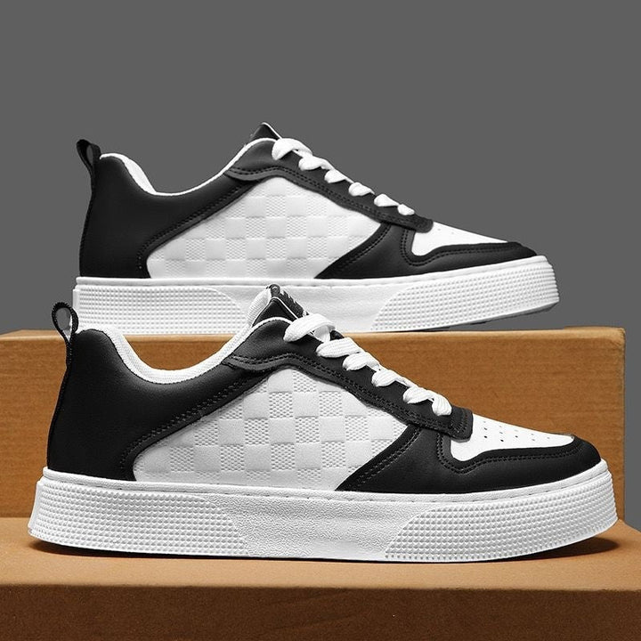 Damen Modische Sneaker aus Kunstleder mit trendigem Karomuster Echo Archiv