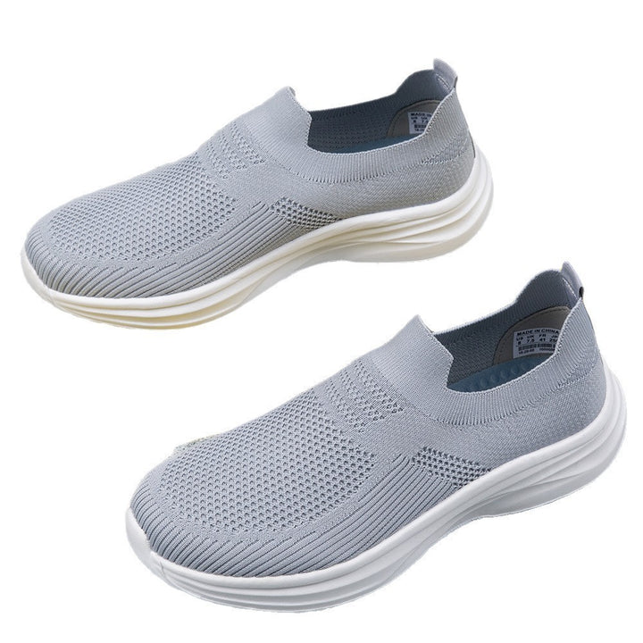 Damen nan gestrickter Sockensneaker mit stoßdämpfender Keilsohle und nahtlosem Slip-On Echo Archiv
