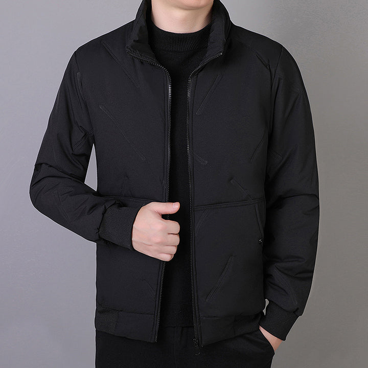 Herren Technische Kurzjacke im Urban-Bomberstil mit Stehkragen und verdeckten Taschen Echo Archiv