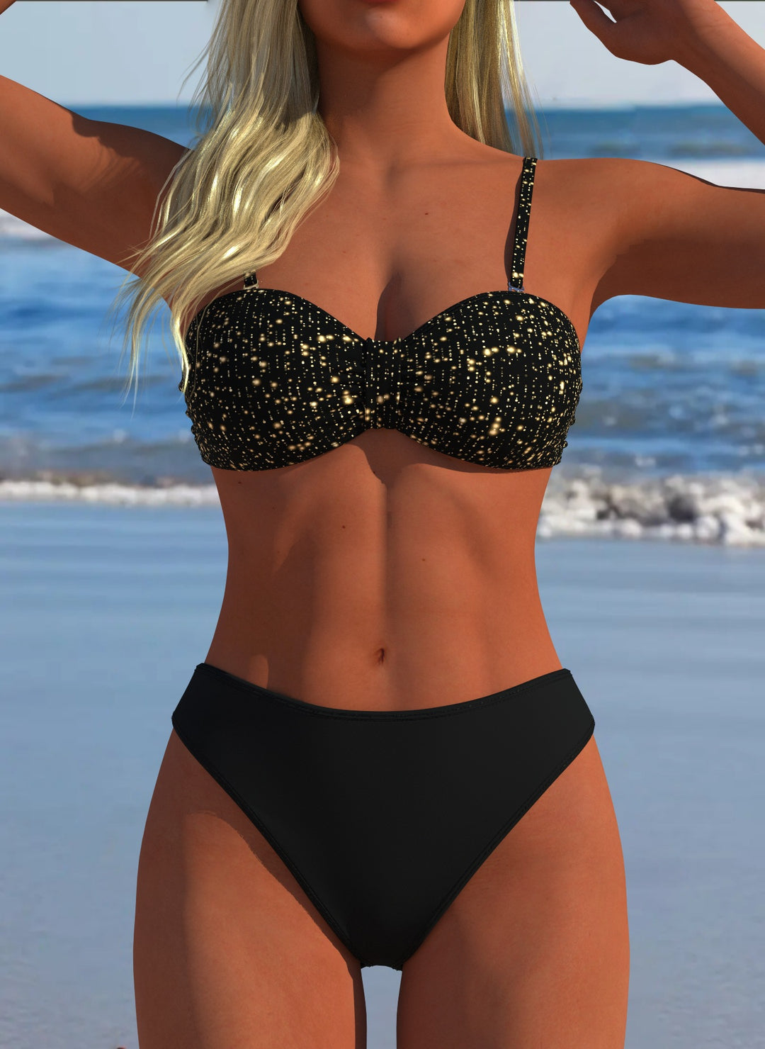 Damen Bikini-Set mit floralem Balconette-Oberteil und hoch geschnittenem Höschen Echo Archiv