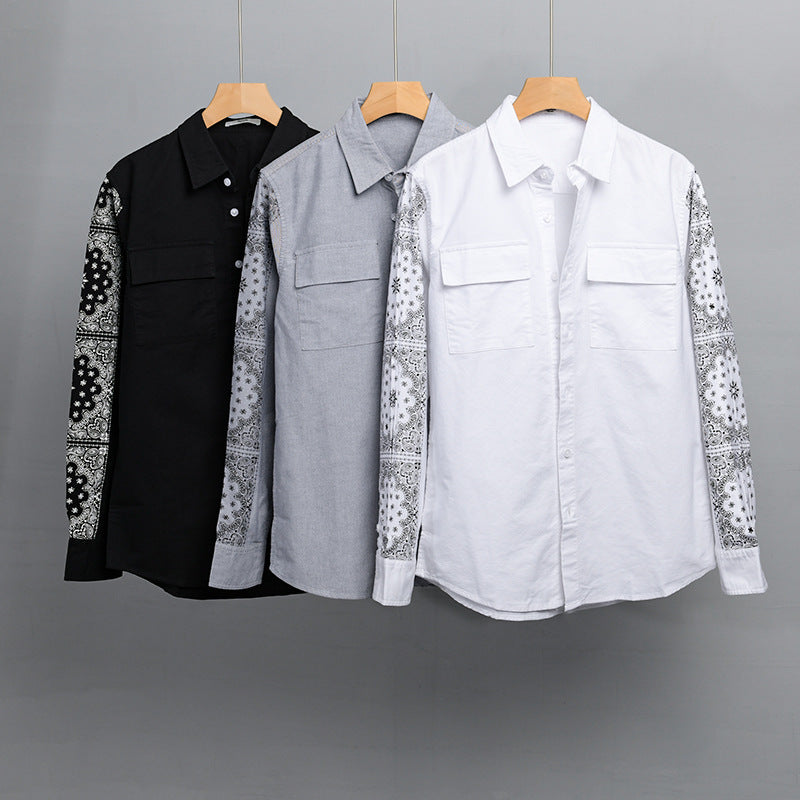 Herren Overshirt mit Bandana-Ärmeln, Brustklappen und relaxed Fit Echoarchiv
