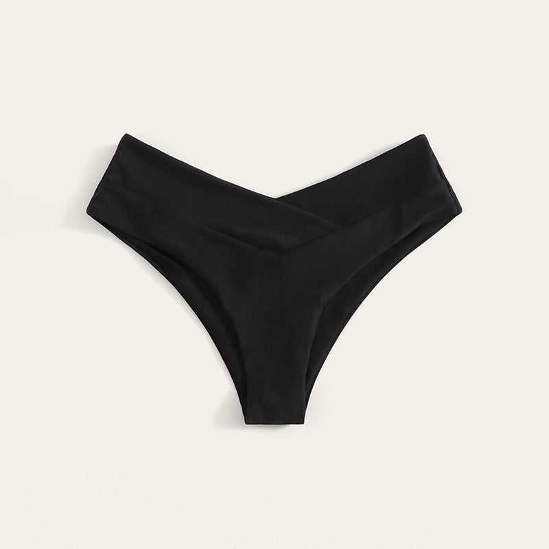 Damen Hochgeschnittenes Bikini-Unterteil mit stilvollem V-Ausschnitt Echo Archiv