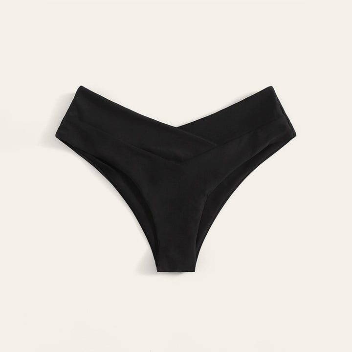 Damen Hochgeschnittenes Bikini-Unterteil mit stilvollem V-Ausschnitt Echo Archiv
