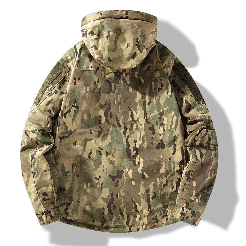 Herren isolierte Jacke mit verstellbarer Kapuze und funktionalen Taschen Echoarchiv