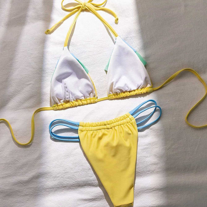 Damen Rüschen Bikini-Set mit verstellbaren Trägern Echo Archiv