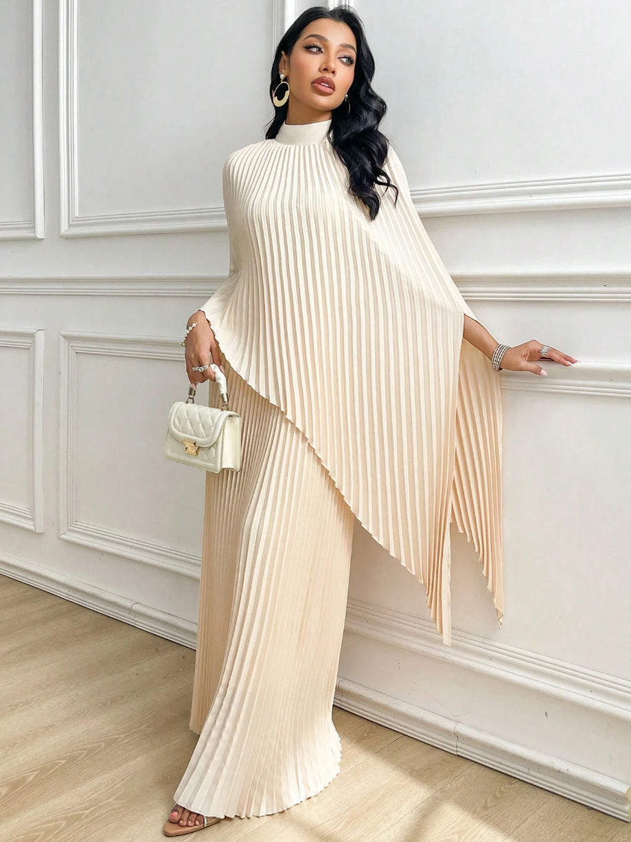 Damen Elegant gefaltete Cape-Bluse Set Echo Archiv