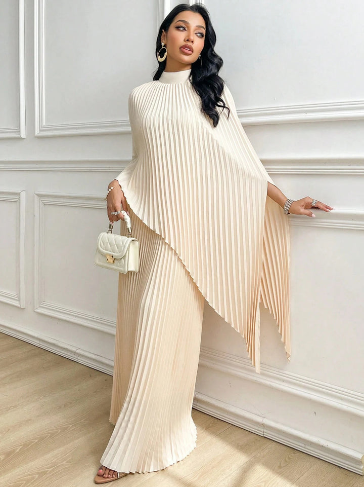 Damen Elegant gefaltete Cape-Bluse Set Echo Archiv