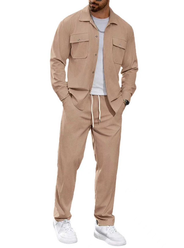 Herren lässiger Freizeitanzug mit strukturiertem Design Echoarchiv