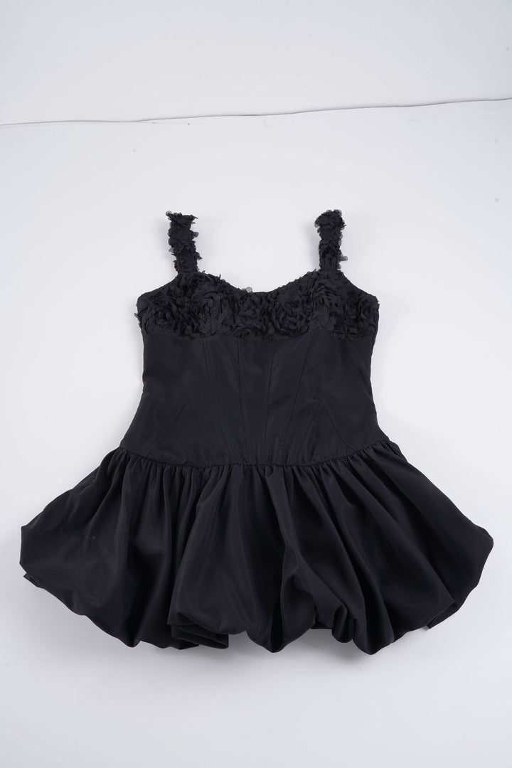Damen Minikleid mit floralem Spitzenoberteil und voluminösem Rock Echo Archiv