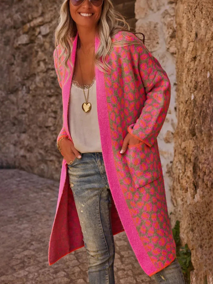 Damen modischer Cardigan mit auffälligem Muster Echoarchiv