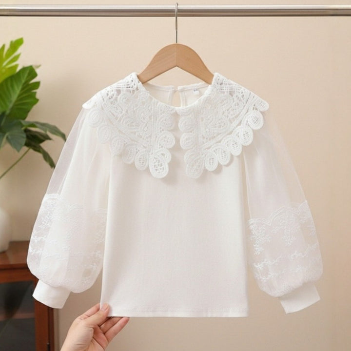 Damen elegante Bluse mit kunstvollen Häkel-Details Echo Archiv