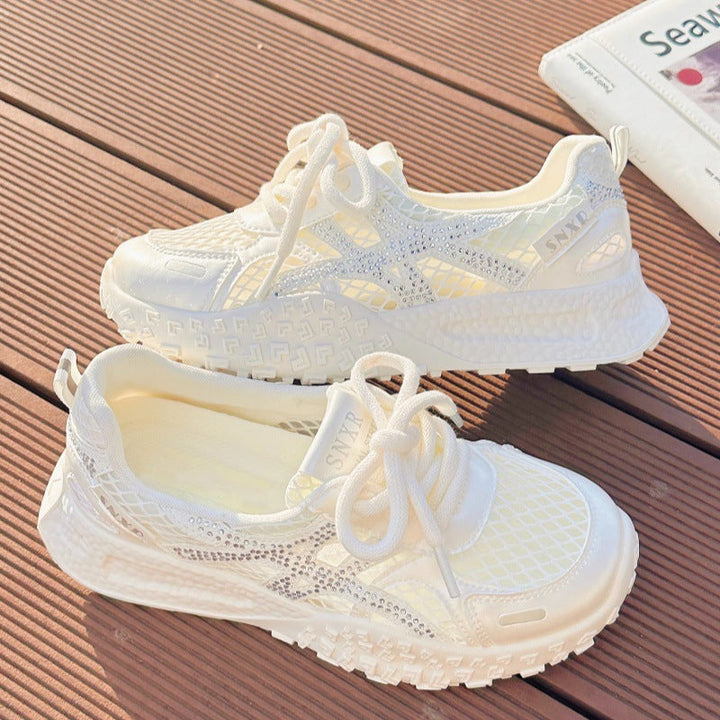 Damen Sportliche Sneaker mit atmungsaktivem Netzdesign und funkelnden Akzenten Echo Archiv