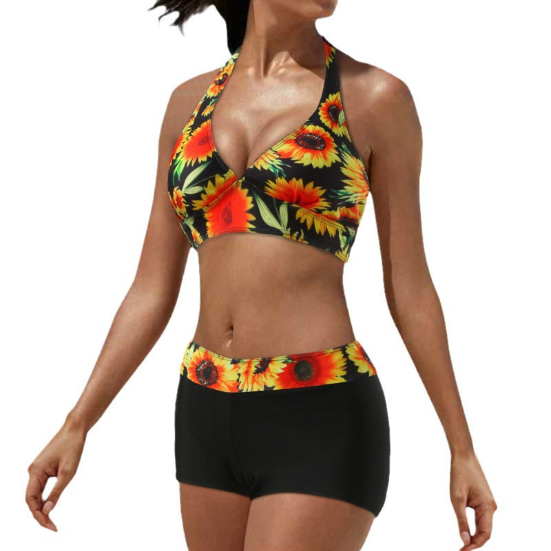 Damen Sportlicher Bikini mit hoch geschnittenem Unterteil Echo Archiv