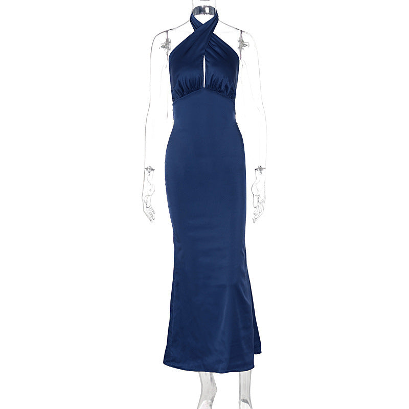 Damen Elegantes Maxikleid mit raffinierter Wickeloptik und schulterfreiem Design Echo Archiv