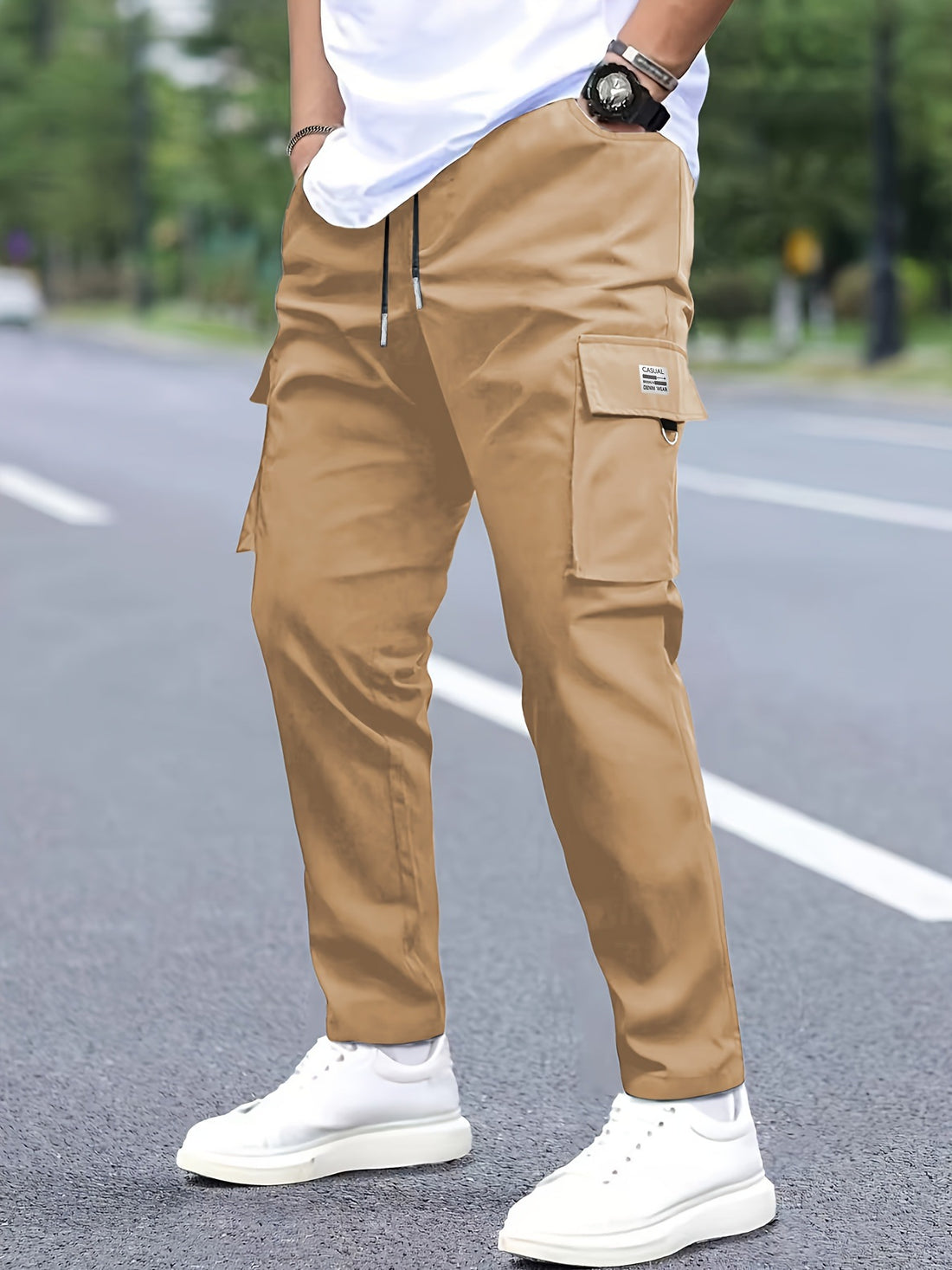 Herren Cargo-Hosen im modernen Design mit praktischen Taschen – Bravaro