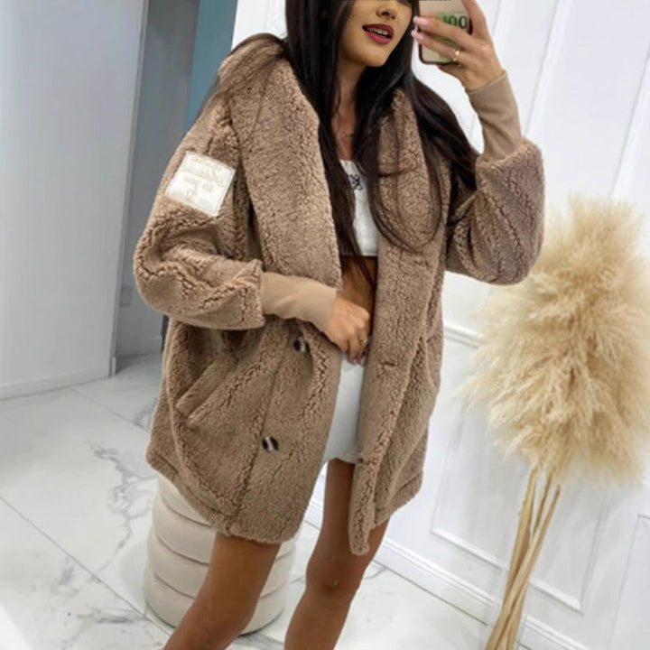 Damen Oversized Teddyjacke – Célinea