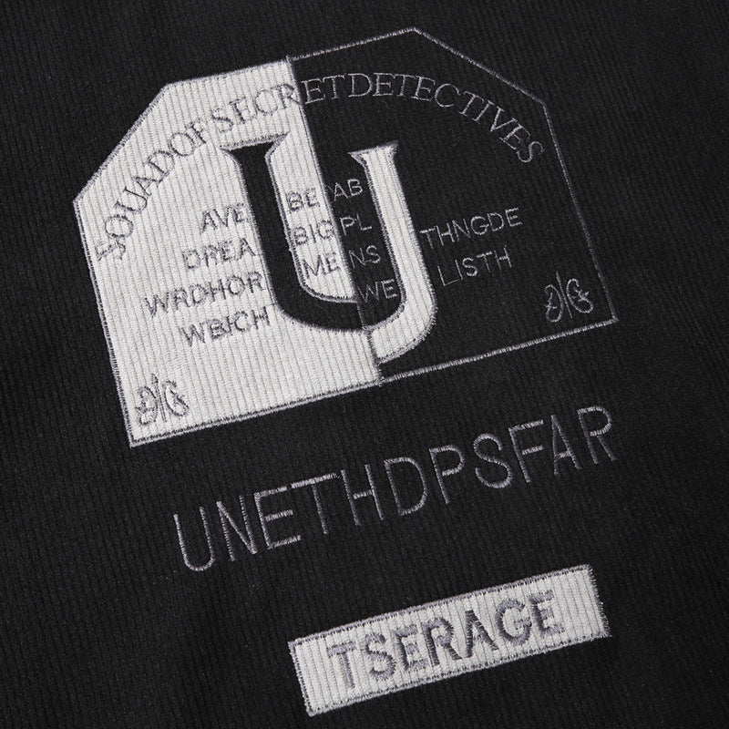 Herren Modische Bomberjacke mit Stickerei Echo Archiv