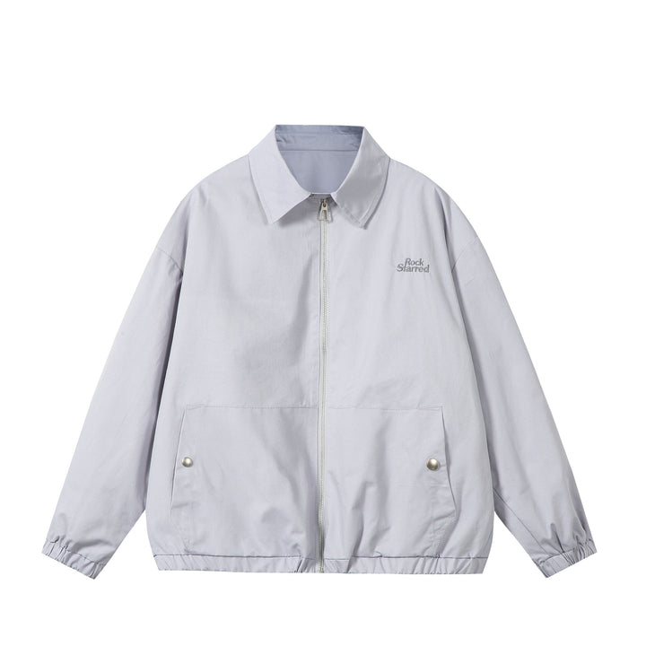 Unisex Leichte Windjacke mit Hemdkragen, Reißverschluss und aufgesetzten Taschen Echoarchiv