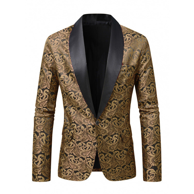 Herren Glamouröser Smoking-Blazer mit filigranem Muster Echoarchiv