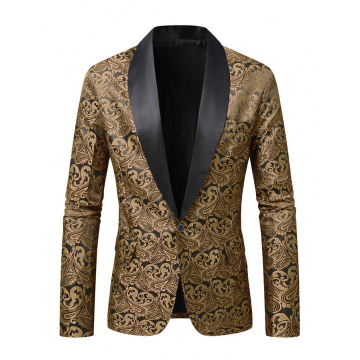 Herren Glamouröser Smoking-Blazer mit filigranem Muster Echoarchiv