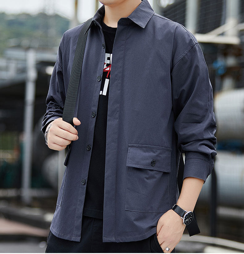 Herren lässige Utility-Jacke mit funktionalen Taschen und modernem Schnitt Echoarchiv
