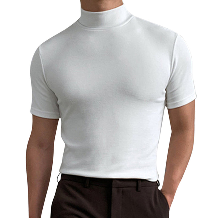 Herren Kurzarm Rollkragen T-Shirt aus hochwertigem Material Echoarchiv